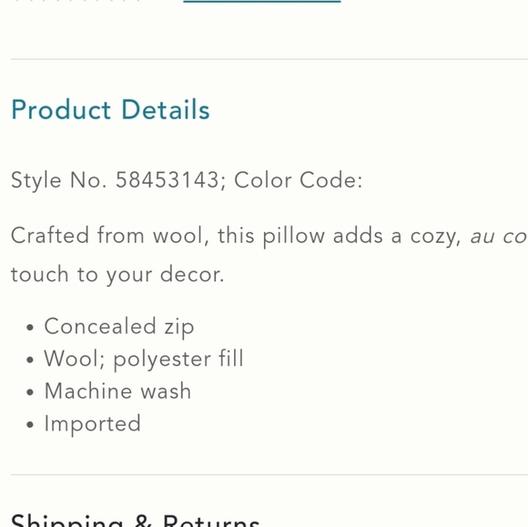 Anthropologie Jenara wool pillow - Picture 5 of 5